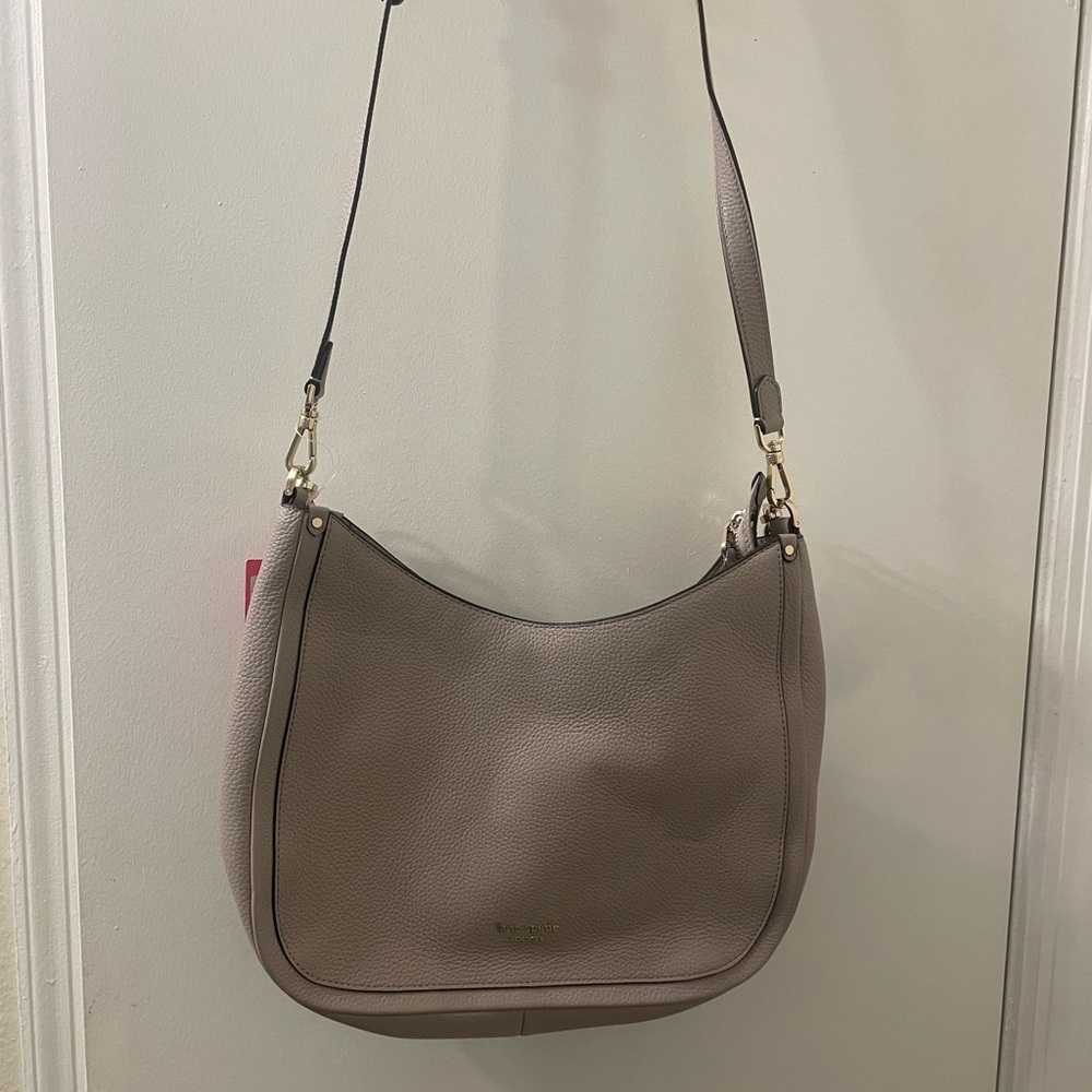 Kate Spade New York Roulette Large Hobo Bag Warm Taupe